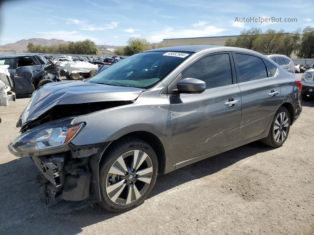 2019 Nissan Sentra S Gray vin: 3N1AB7AP0KY229440