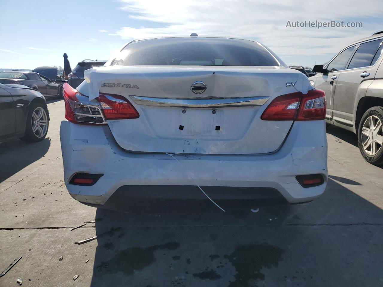 2019 Nissan Sentra S White vin: 3N1AB7AP0KY231141