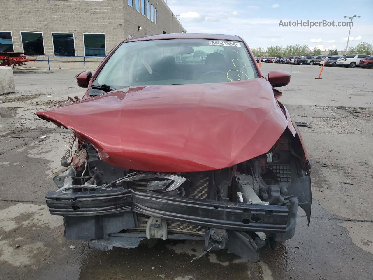 2019 Nissan Sentra S Red vin: 3N1AB7AP0KY236677