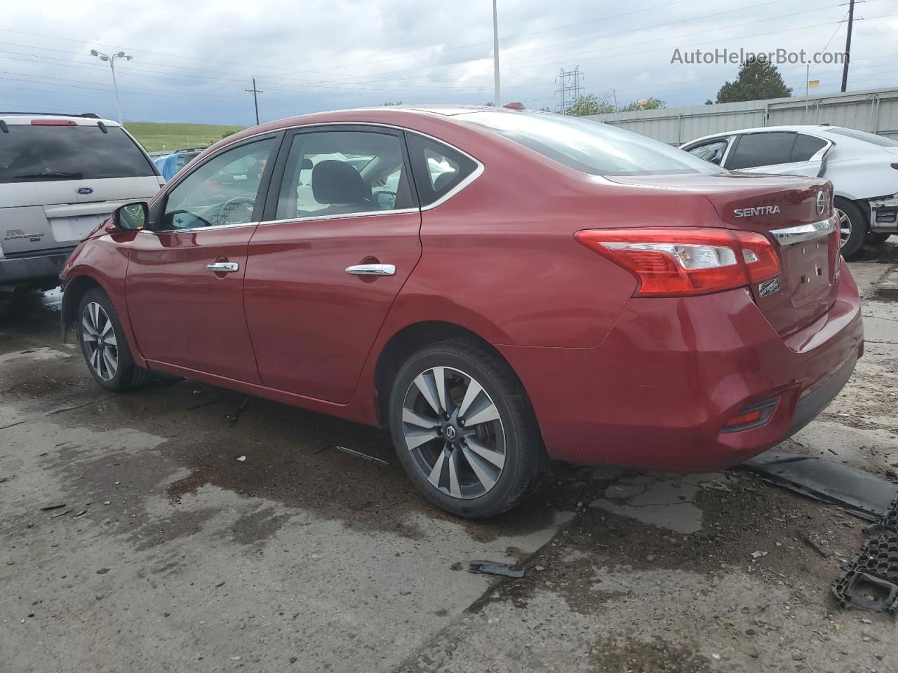 2019 Nissan Sentra S Red vin: 3N1AB7AP0KY236677