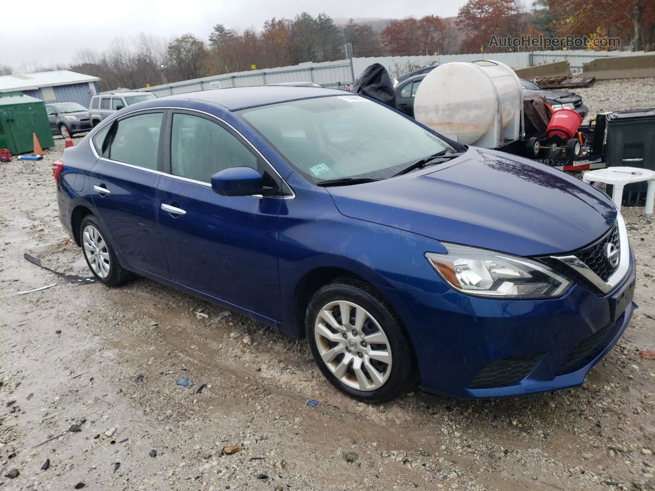 2019 Nissan Sentra S Blue vin: 3N1AB7AP0KY236713