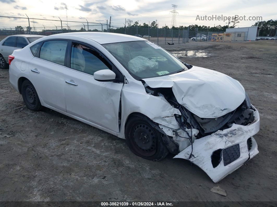 2019 Nissan Sentra S White vin: 3N1AB7AP0KY244259