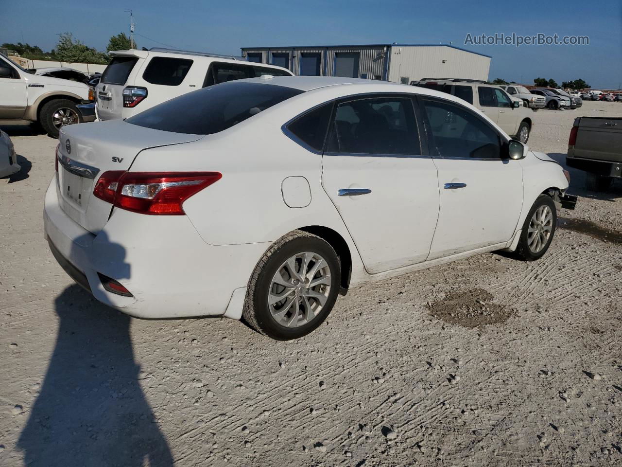 2019 Nissan Sentra S White vin: 3N1AB7AP0KY245668