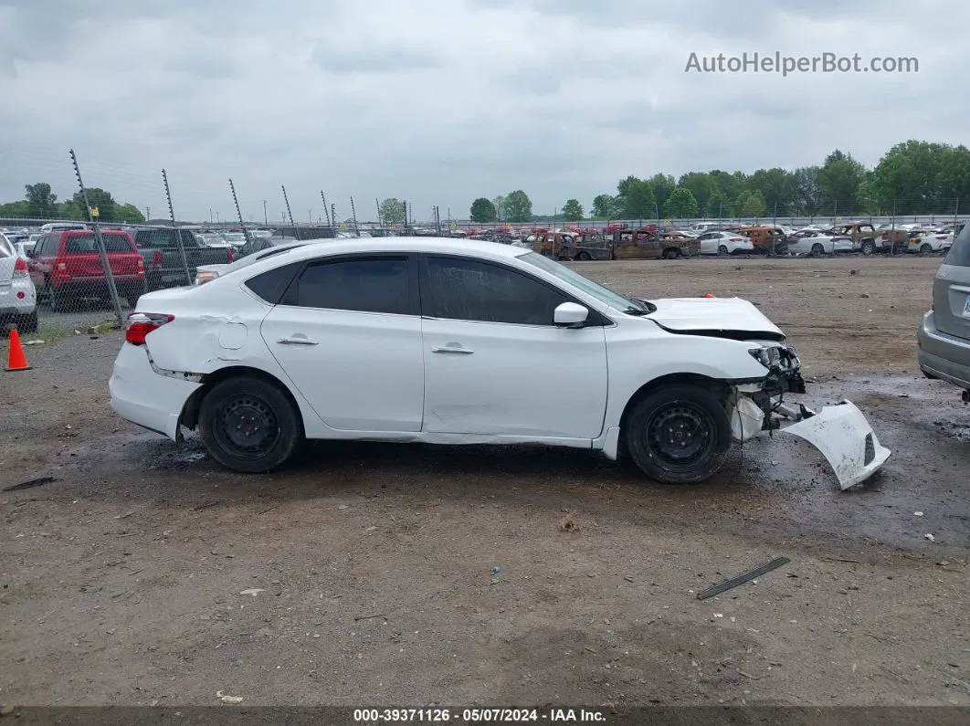 2019 Nissan Sentra S White vin: 3N1AB7AP0KY250448