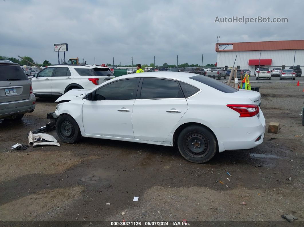 2019 Nissan Sentra S White vin: 3N1AB7AP0KY250448