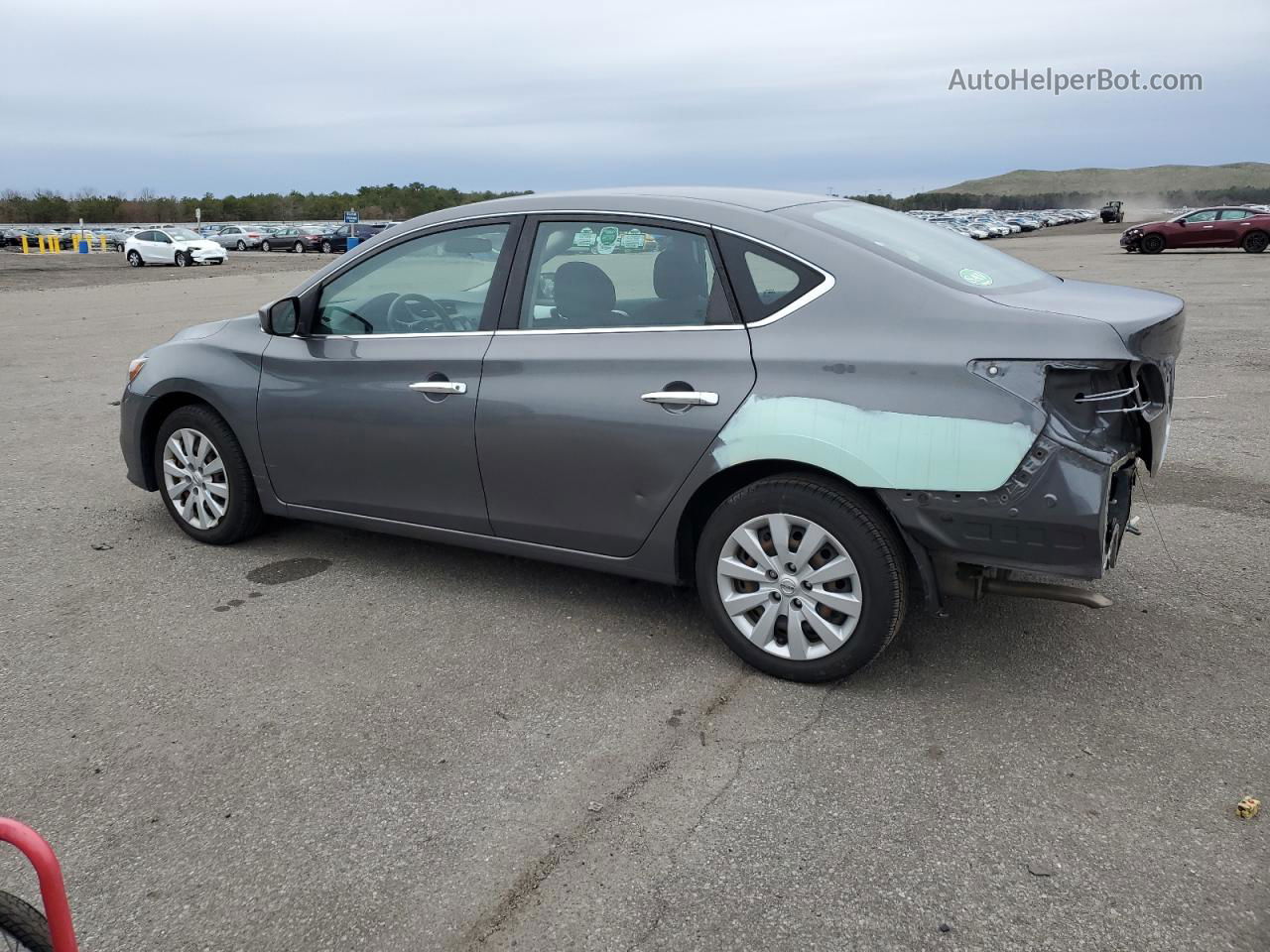 2019 Nissan Sentra S Серый vin: 3N1AB7AP0KY251583