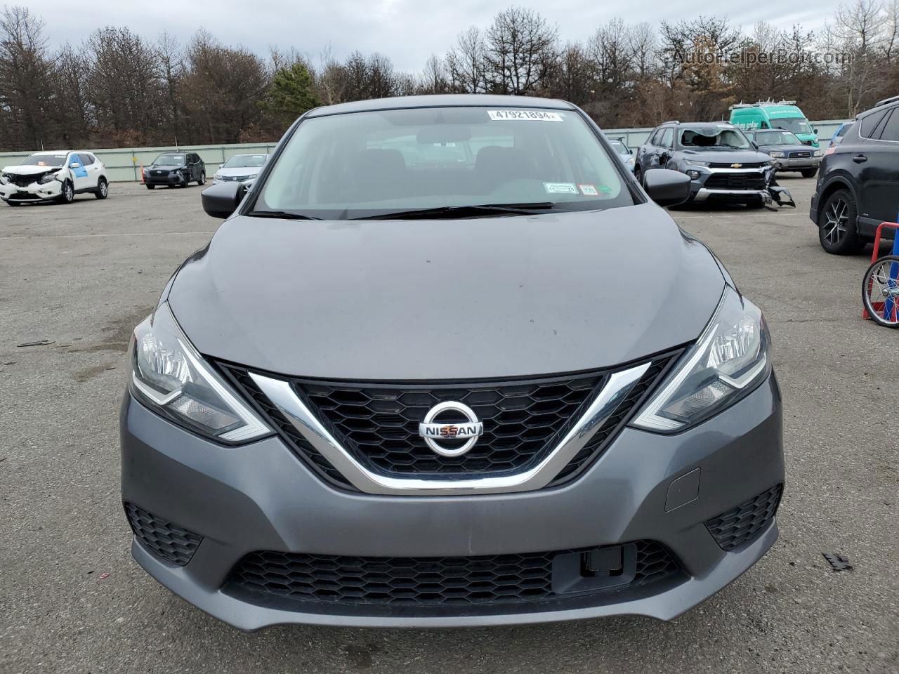 2019 Nissan Sentra S Серый vin: 3N1AB7AP0KY251583