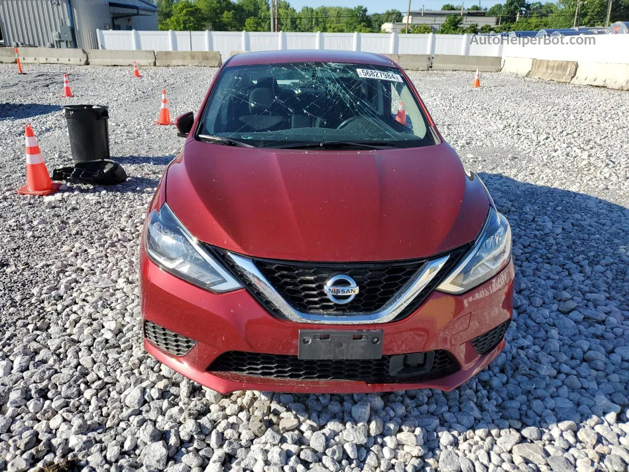 2019 Nissan Sentra S Burgundy vin: 3N1AB7AP0KY276564