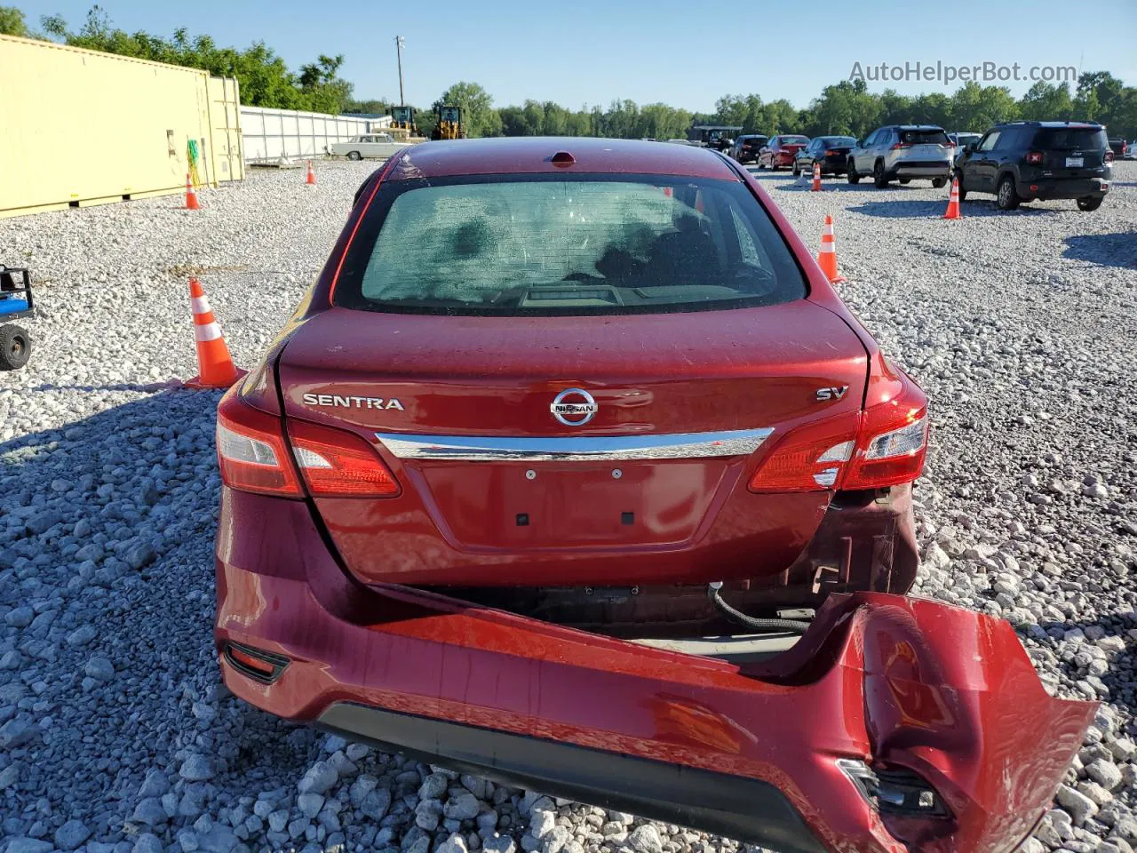 2019 Nissan Sentra S Burgundy vin: 3N1AB7AP0KY276564