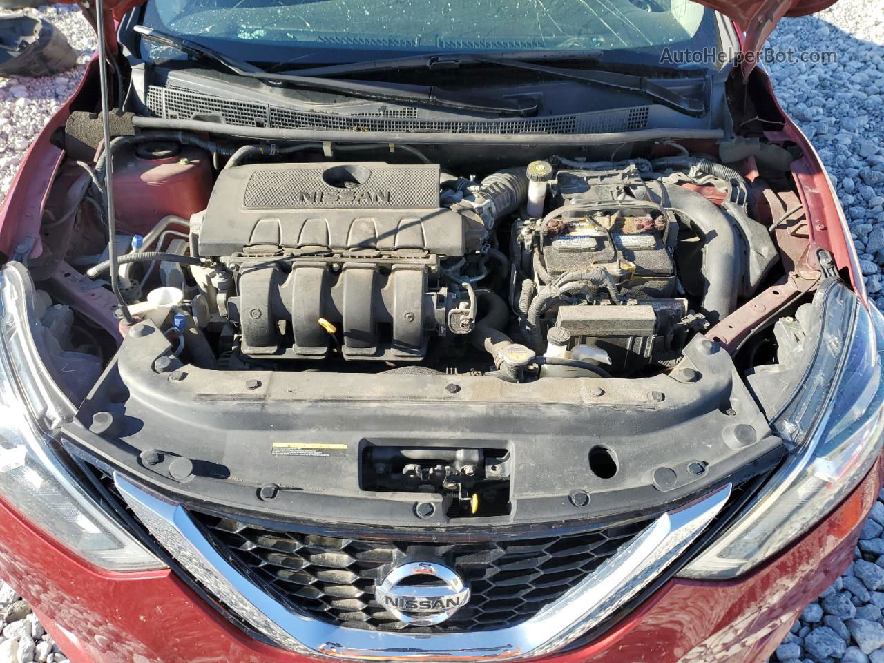 2019 Nissan Sentra S Burgundy vin: 3N1AB7AP0KY276564