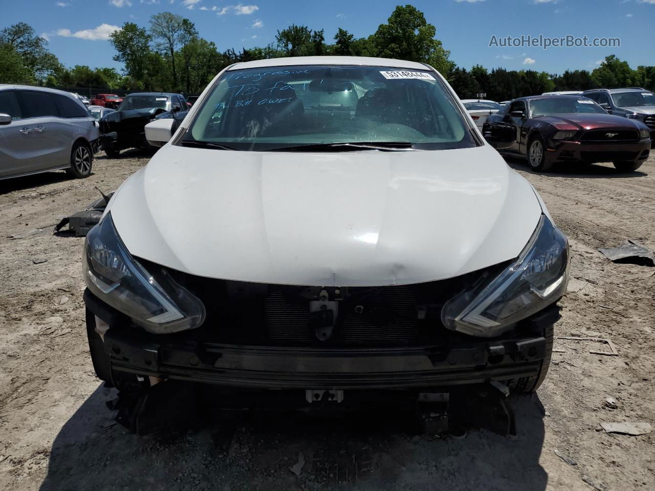 2019 Nissan Sentra S White vin: 3N1AB7AP0KY284812