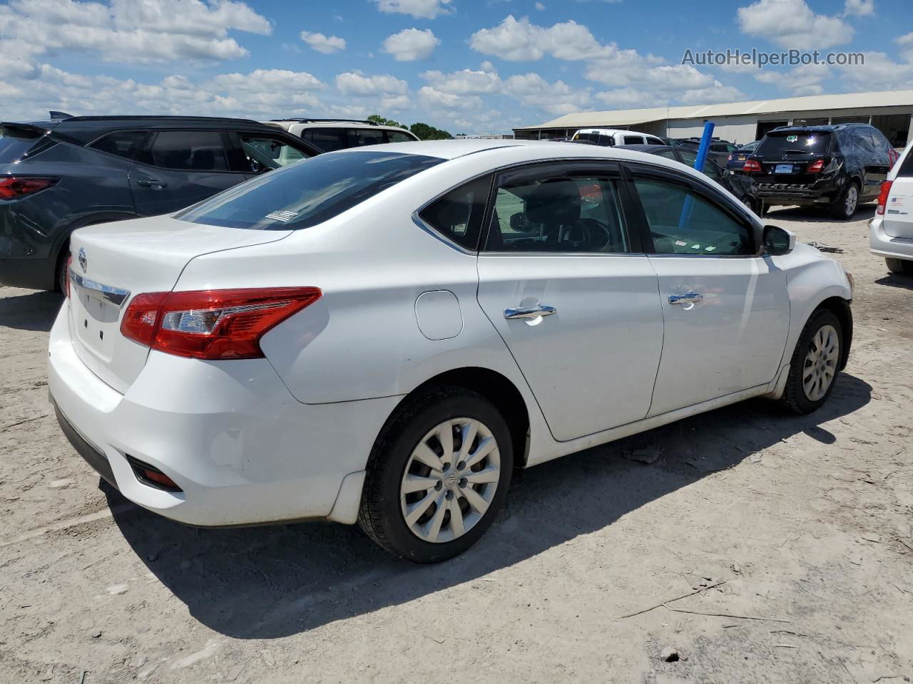 2019 Nissan Sentra S White vin: 3N1AB7AP0KY284812