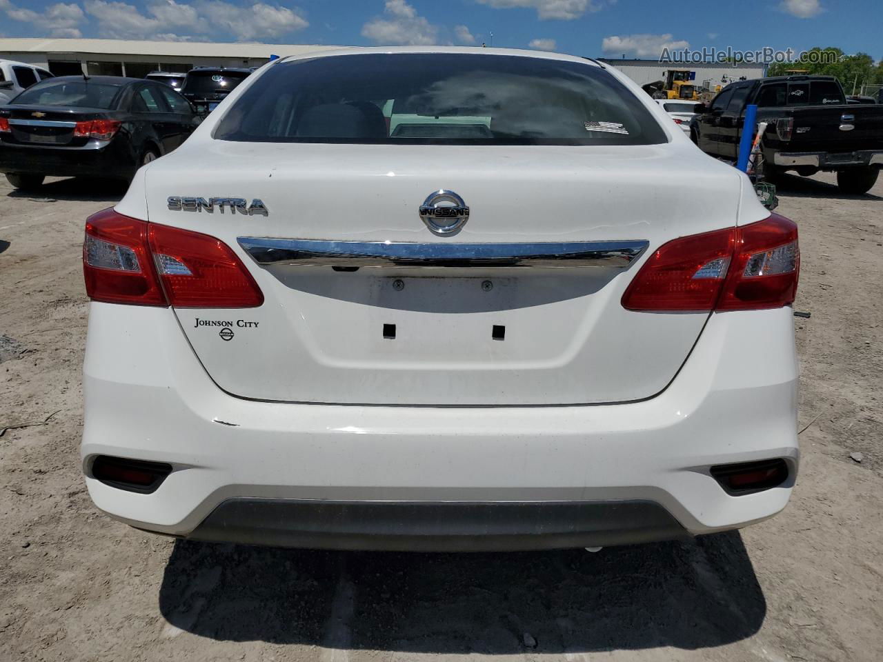 2019 Nissan Sentra S White vin: 3N1AB7AP0KY284812