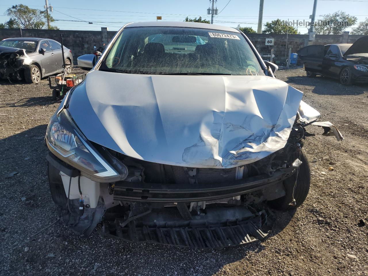 2019 Nissan Sentra S Silver vin: 3N1AB7AP0KY285359