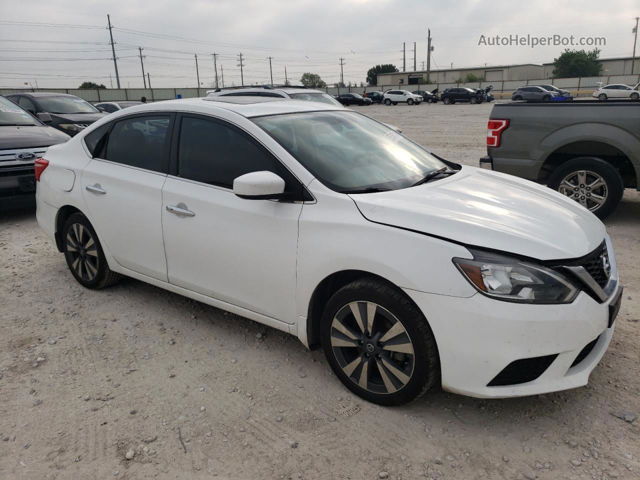 2019 Nissan Sentra S Белый vin: 3N1AB7AP0KY298029