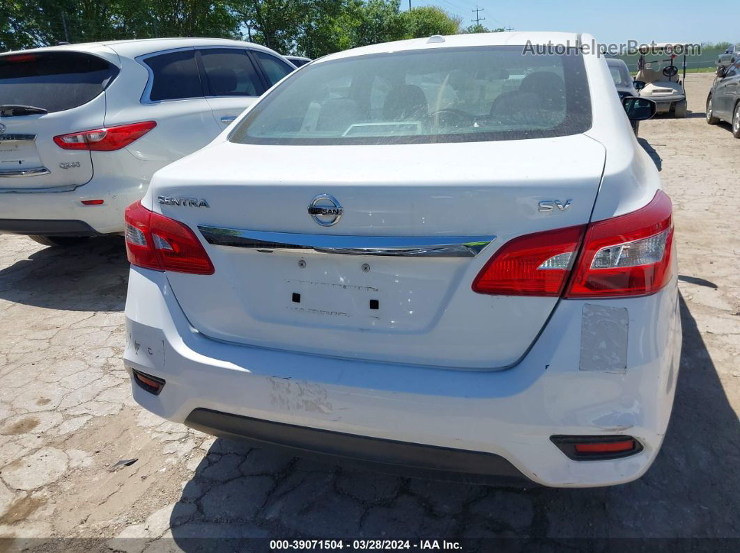 2019 Nissan Sentra Sv White vin: 3N1AB7AP0KY309269