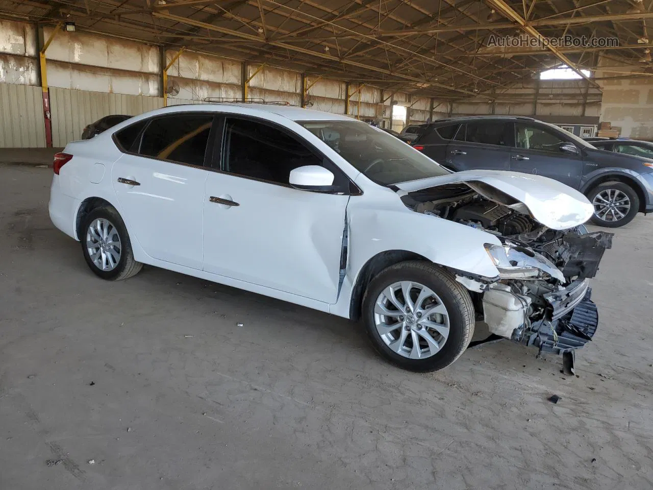 2019 Nissan Sentra S White vin: 3N1AB7AP0KY320319