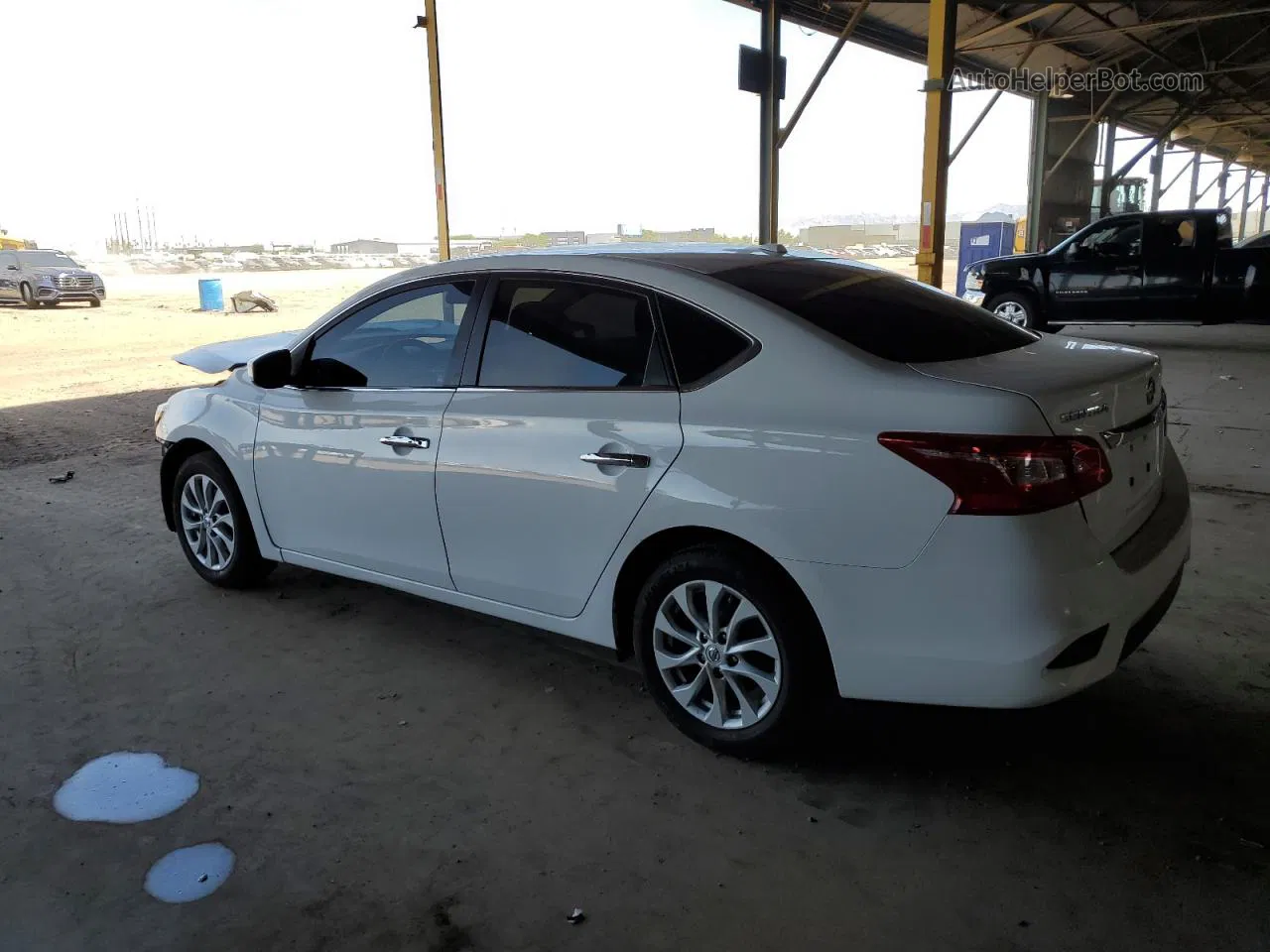 2019 Nissan Sentra S White vin: 3N1AB7AP0KY320319