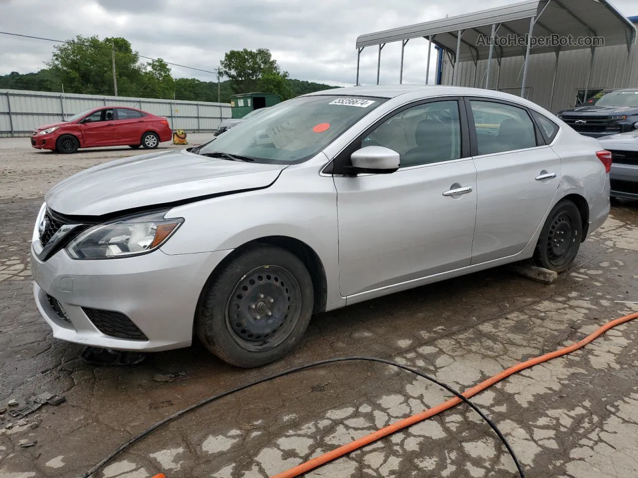 2019 Nissan Sentra S Серебряный vin: 3N1AB7AP0KY330610