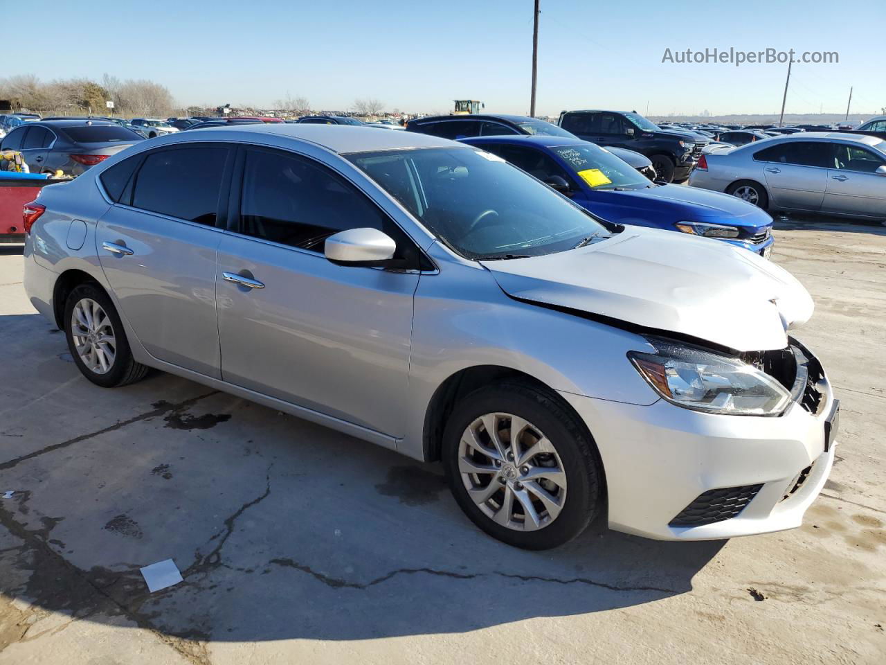 2019 Nissan Sentra S Silver vin: 3N1AB7AP0KY337931