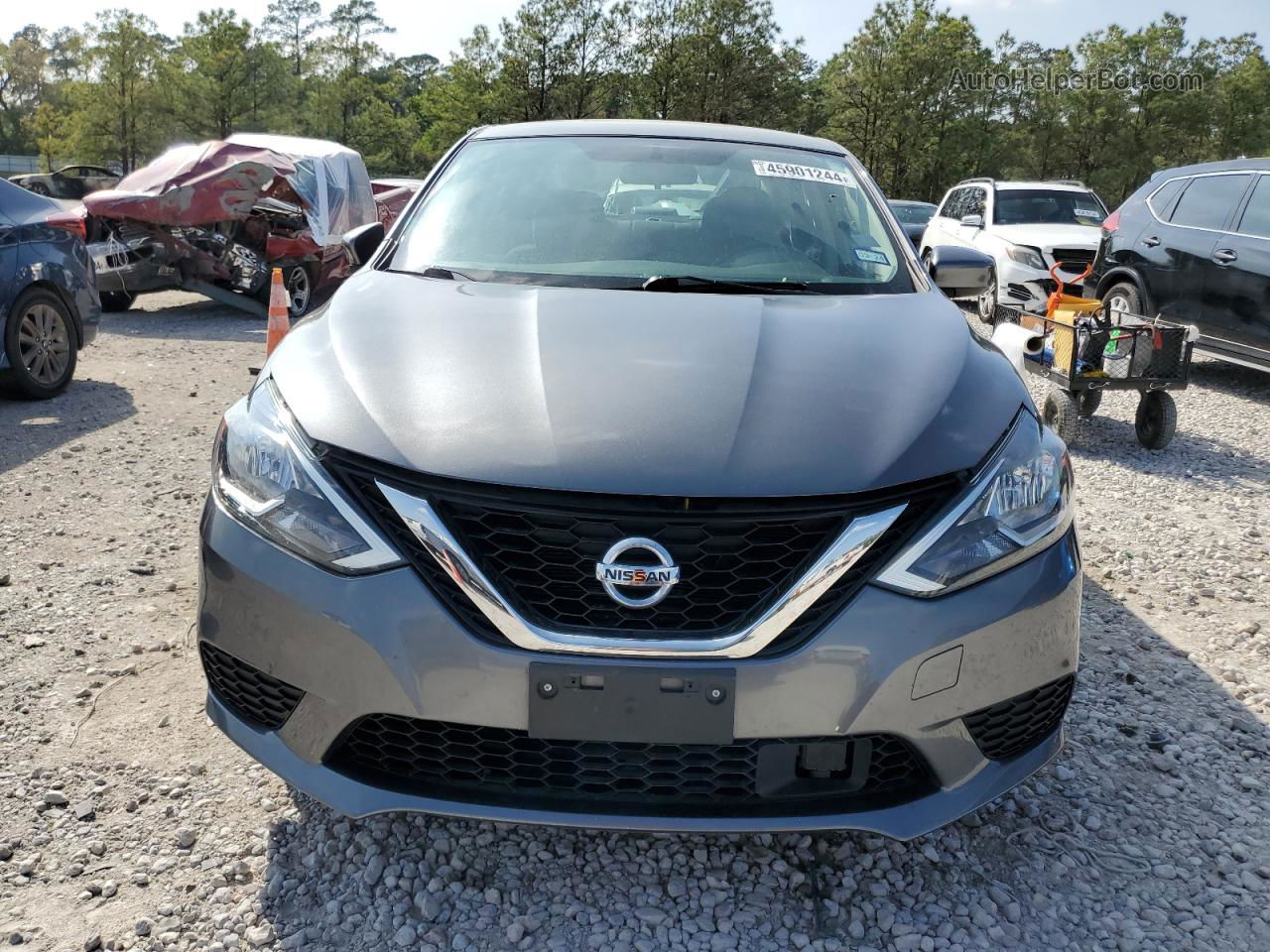 2019 Nissan Sentra S Gray vin: 3N1AB7AP0KY349948