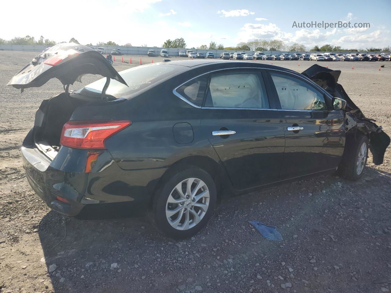 2019 Nissan Sentra S Черный vin: 3N1AB7AP0KY370993