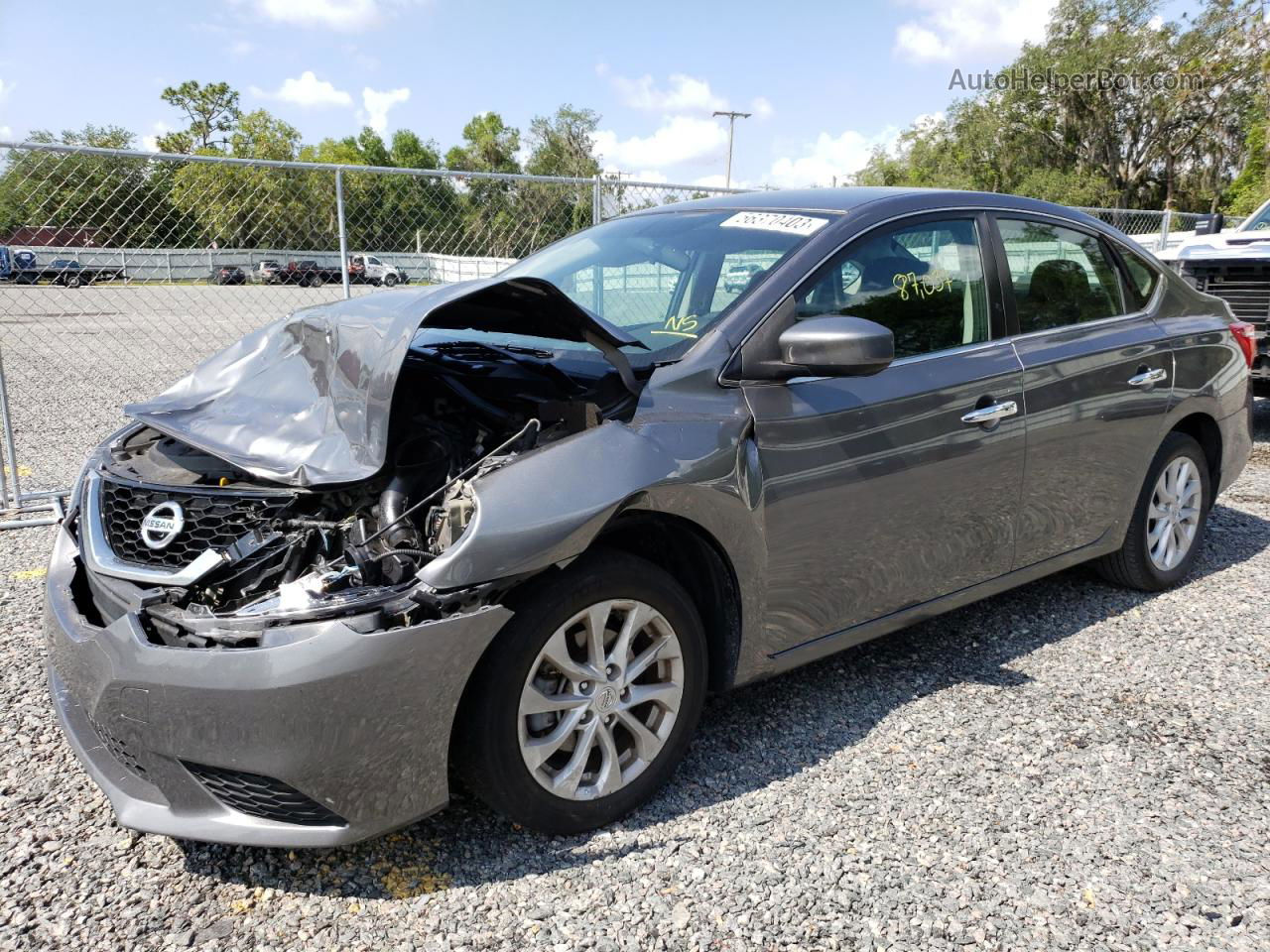 2019 Nissan Sentra S Gray vin: 3N1AB7AP0KY383744