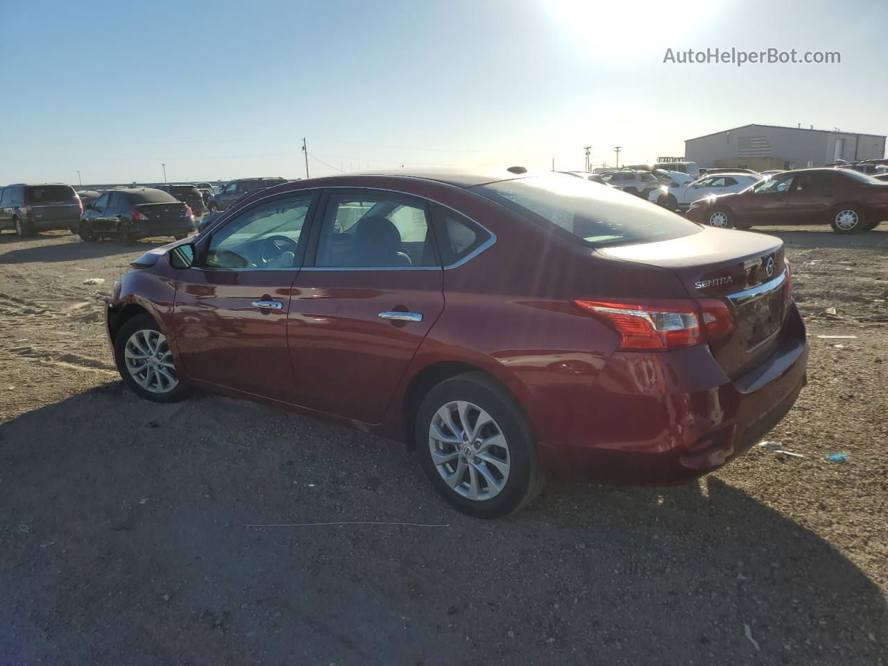 2019 Nissan Sentra S Бордовый vin: 3N1AB7AP0KY401241