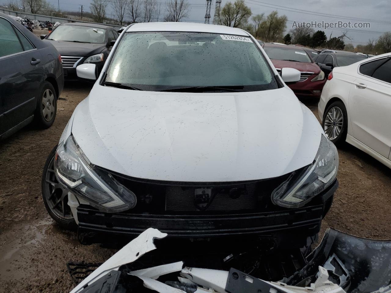 2019 Nissan Sentra S White vin: 3N1AB7AP0KY422784