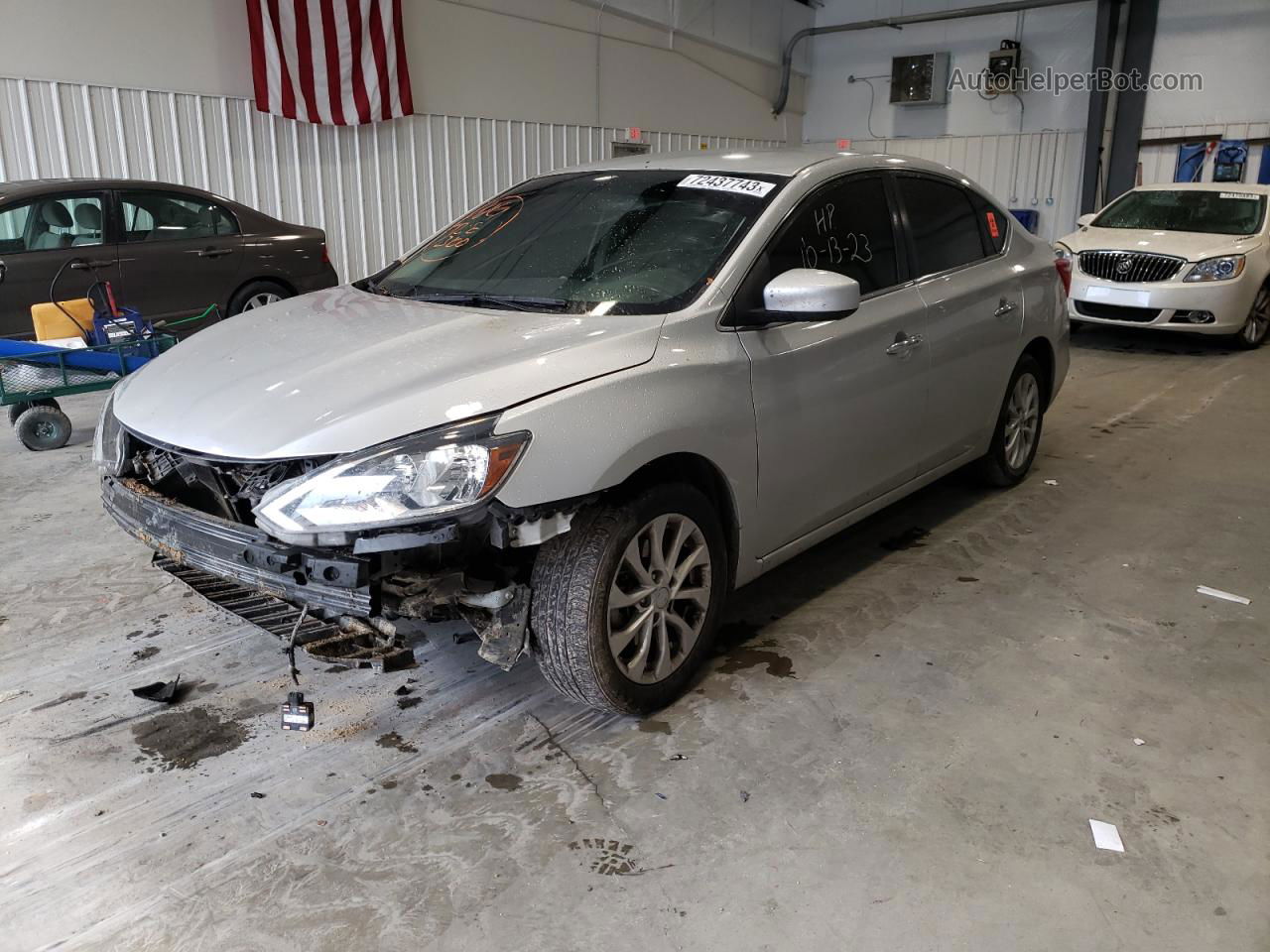 2019 Nissan Sentra S Silver vin: 3N1AB7AP0KY426382