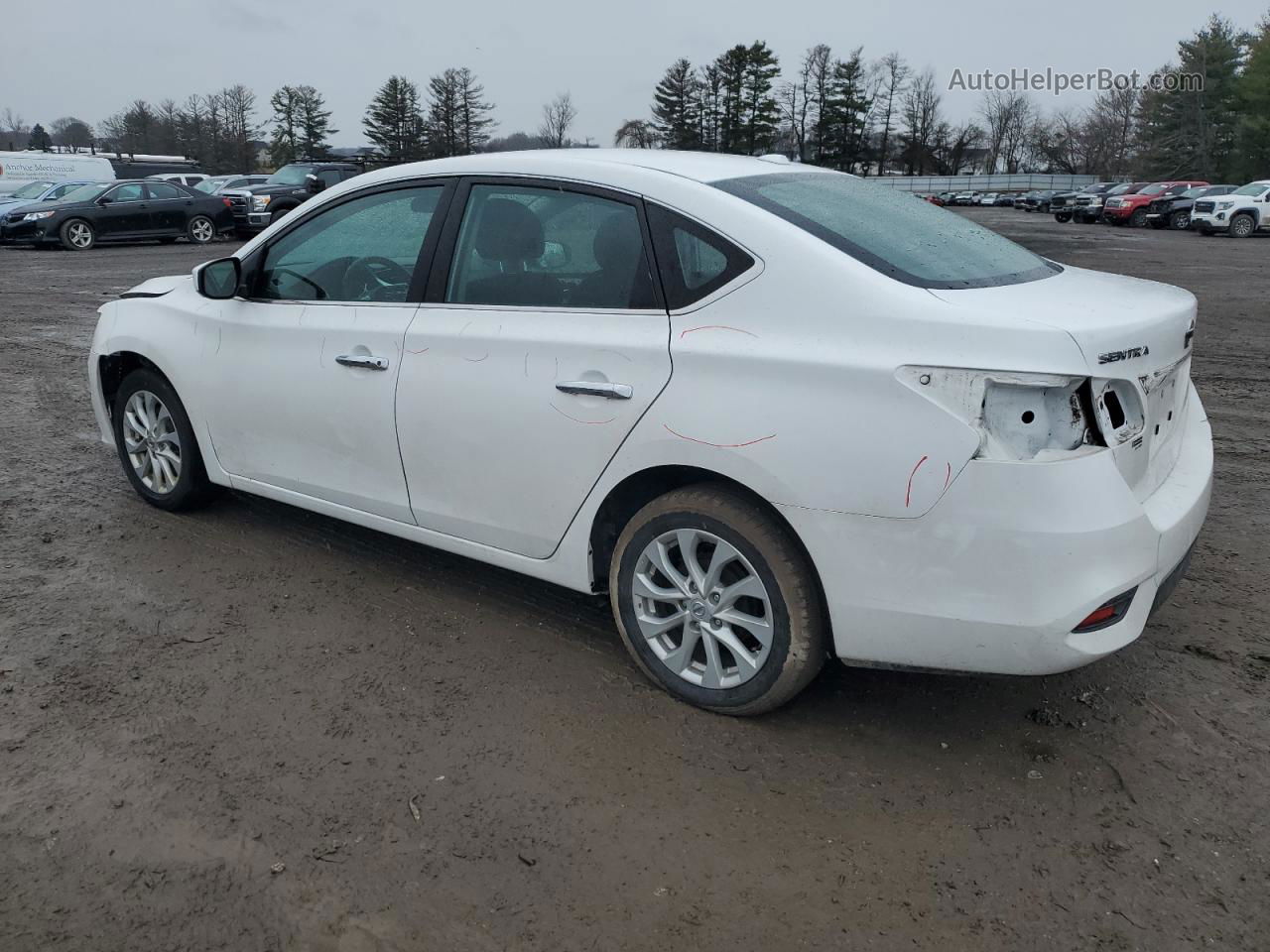 2019 Nissan Sentra S White vin: 3N1AB7AP0KY431923