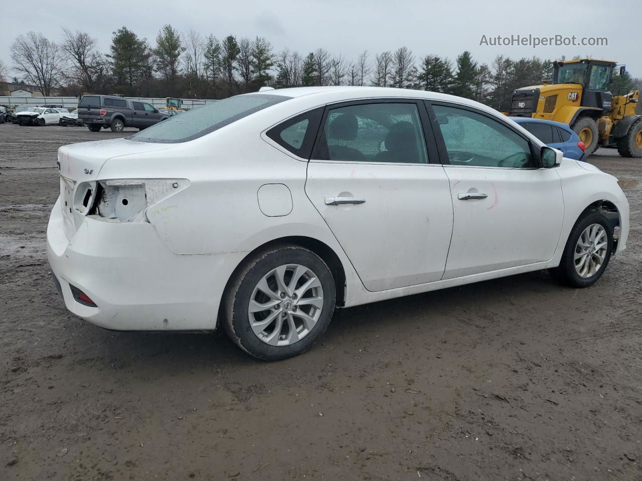 2019 Nissan Sentra S White vin: 3N1AB7AP0KY431923