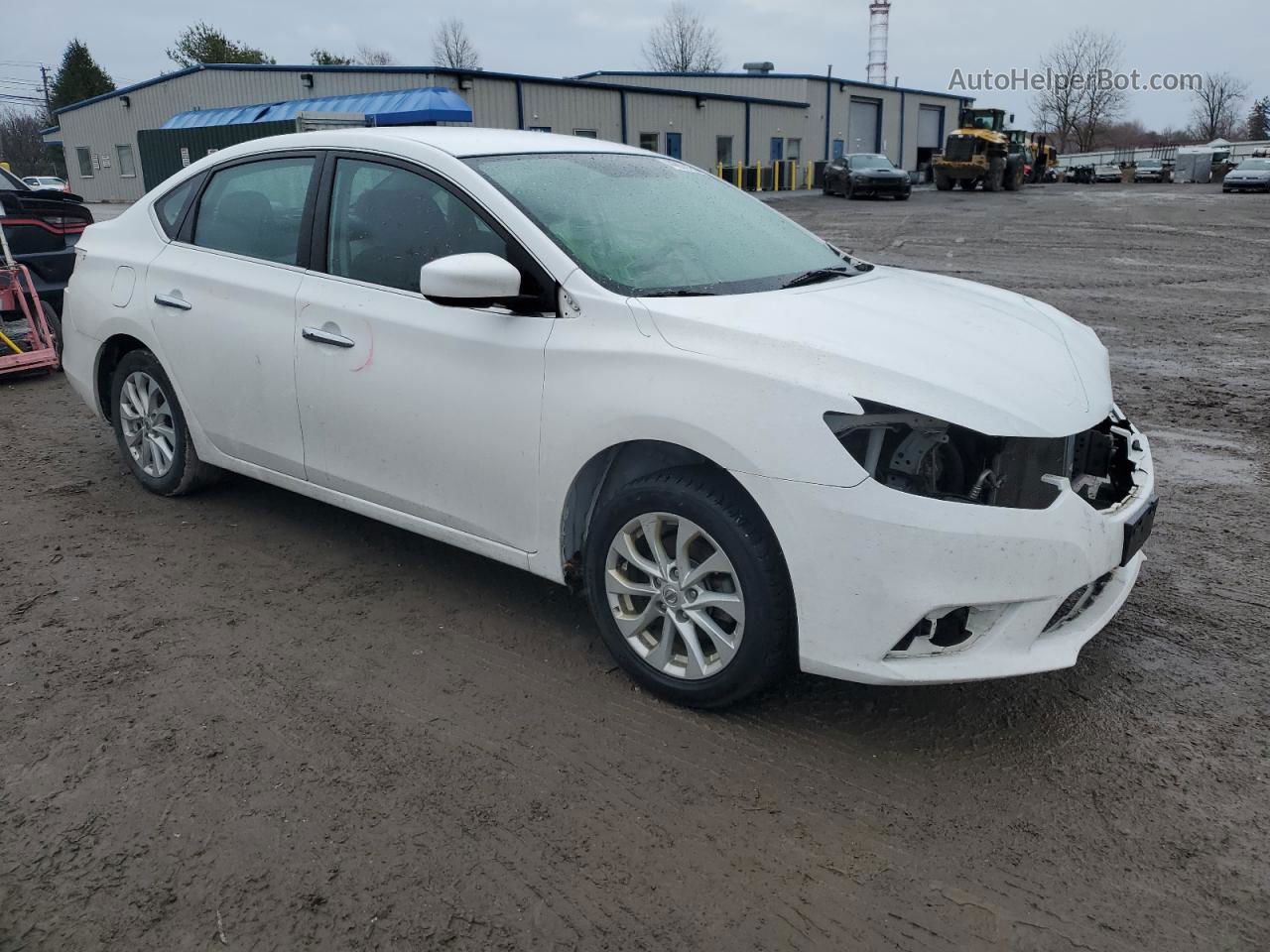 2019 Nissan Sentra S White vin: 3N1AB7AP0KY431923