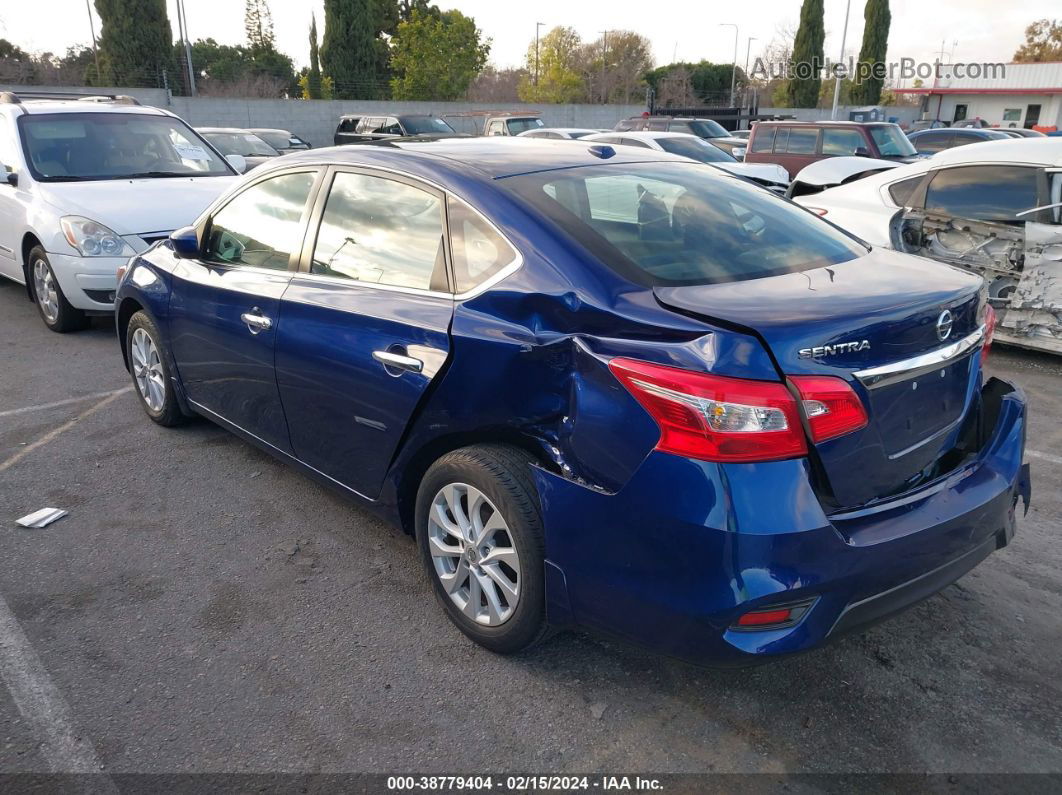 2019 Nissan Sentra Sv Blue vin: 3N1AB7AP0KY440251