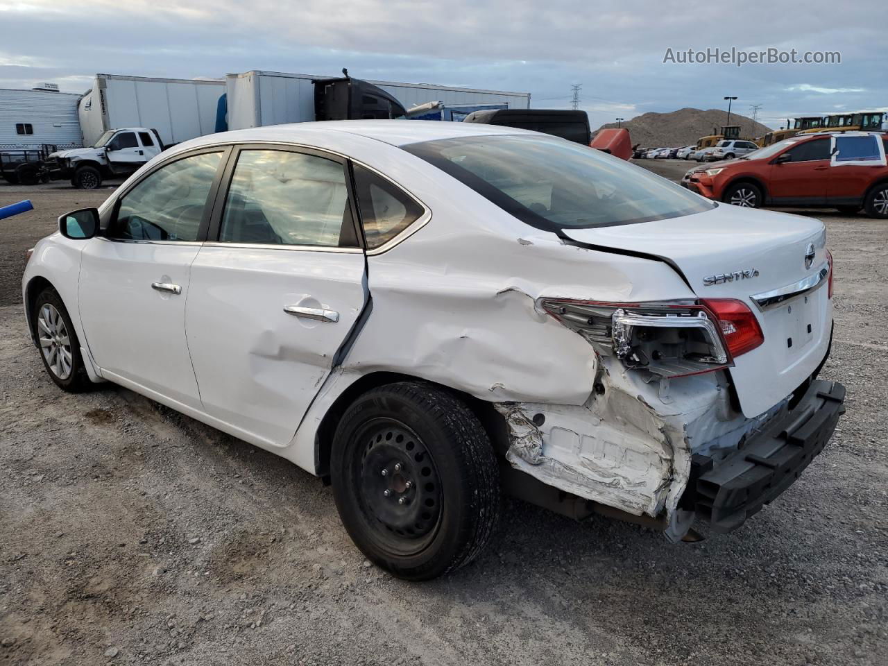 2019 Nissan Sentra S White vin: 3N1AB7AP0KY442906