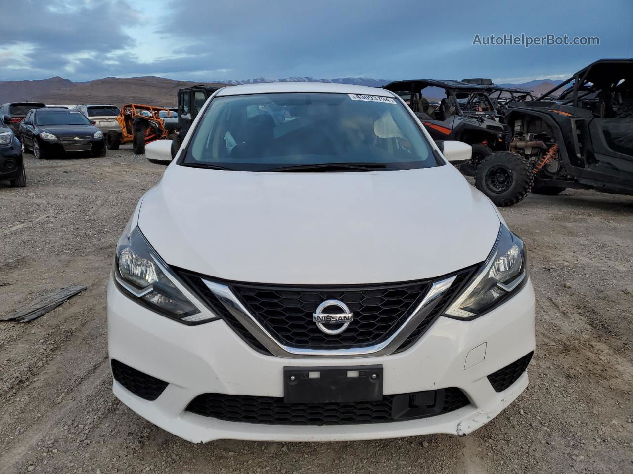 2019 Nissan Sentra S White vin: 3N1AB7AP0KY442906