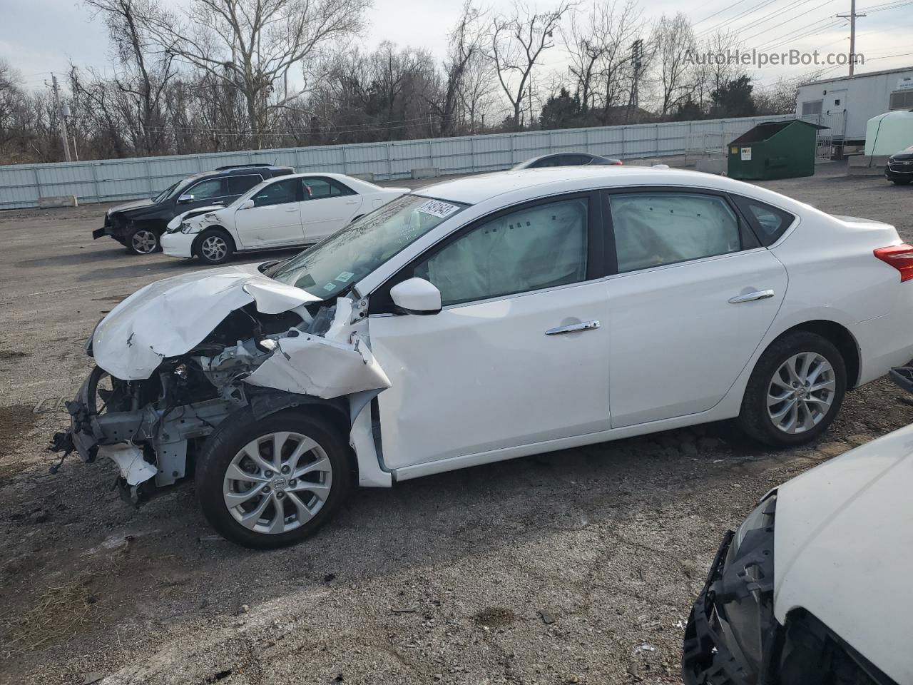 2019 Nissan Sentra S Белый vin: 3N1AB7AP0KY448043