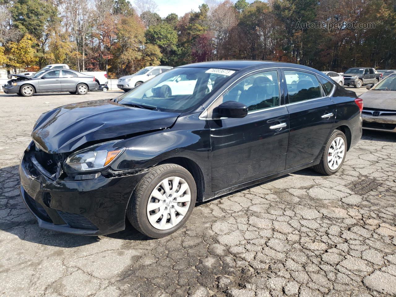 2019 Nissan Sentra S Black vin: 3N1AB7AP0KY452447