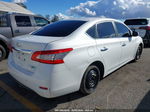 2014 Nissan Sentra S White vin: 3N1AB7AP1EL625314