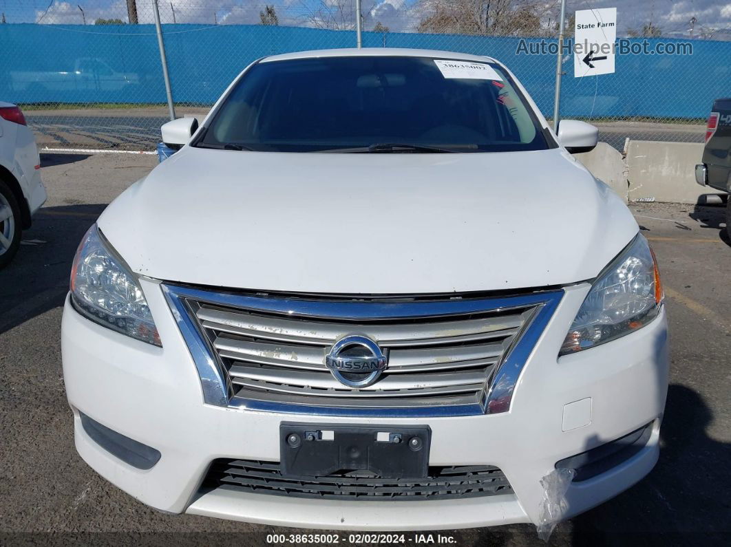 2014 Nissan Sentra S White vin: 3N1AB7AP1EL625314