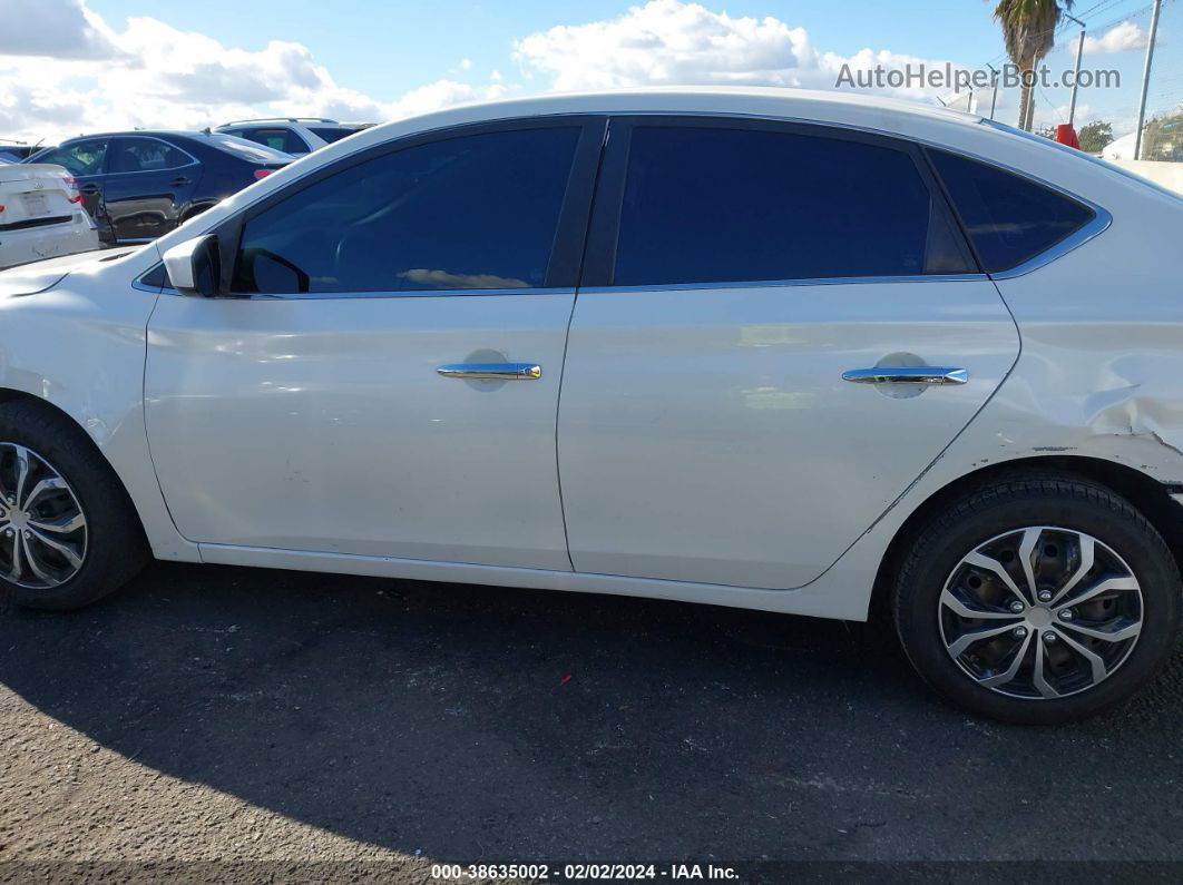 2014 Nissan Sentra S White vin: 3N1AB7AP1EL625314