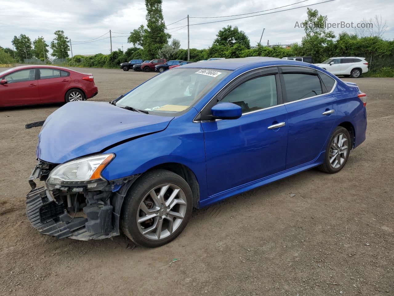 2014 Nissan Sentra S Blue vin: 3N1AB7AP1EL643828