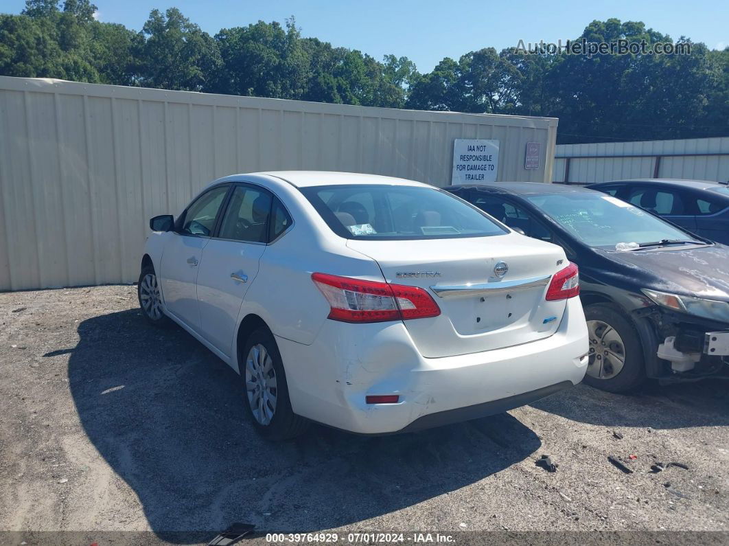 2014 Nissan Sentra Sv White vin: 3N1AB7AP1EL656384