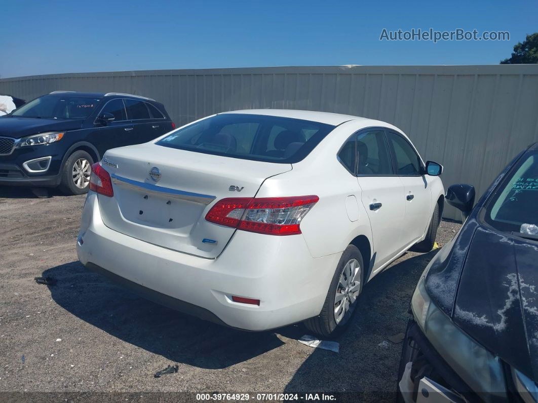 2014 Nissan Sentra Sv White vin: 3N1AB7AP1EL656384