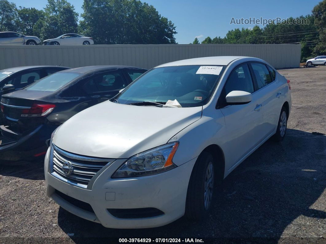 2014 Nissan Sentra Sv White vin: 3N1AB7AP1EL656384