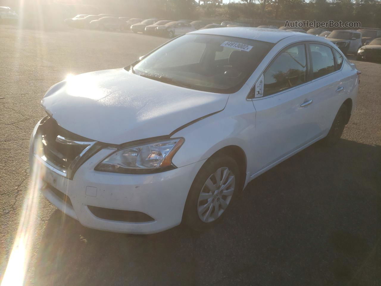 2014 Nissan Sentra S White vin: 3N1AB7AP1EL685321