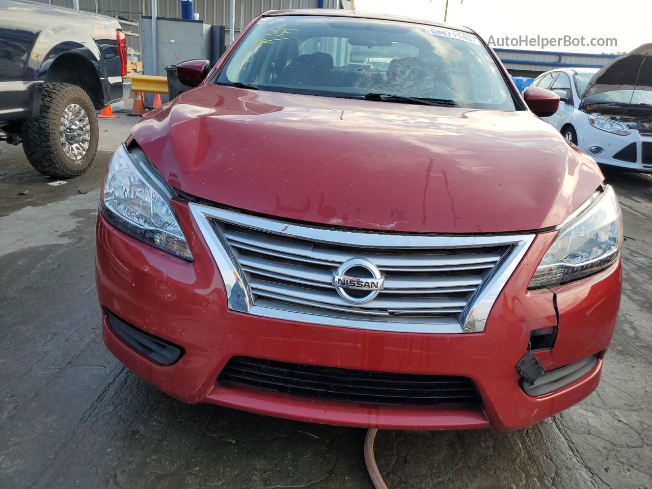 2014 Nissan Sentra S Красный vin: 3N1AB7AP1EL689949