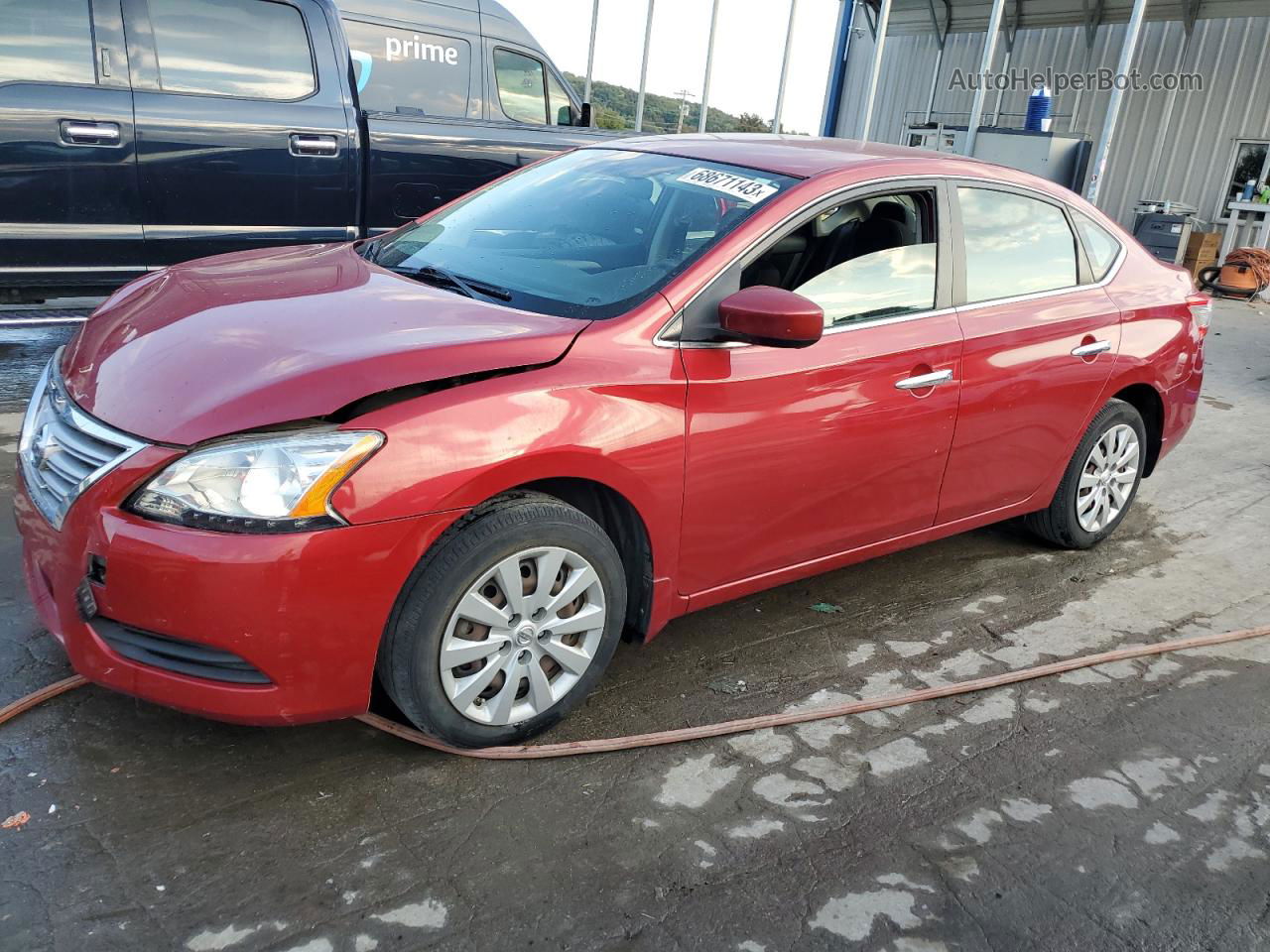 2014 Nissan Sentra S Красный vin: 3N1AB7AP1EL689949