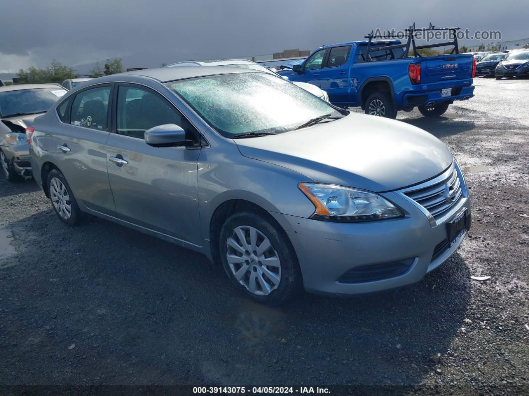 2014 Nissan Sentra S Silver vin: 3N1AB7AP1EL692219