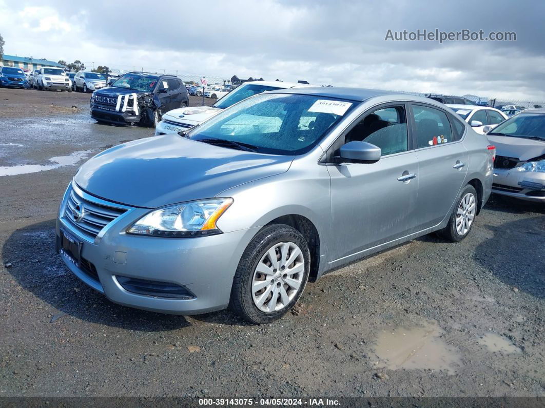 2014 Nissan Sentra S Silver vin: 3N1AB7AP1EL692219